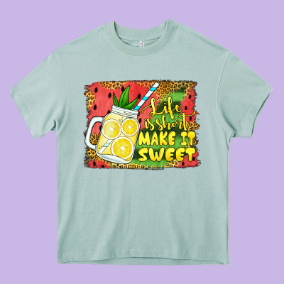 Life Is Short Make It Sweet Heavy Core Tee Designed By Jasminsmagicworld