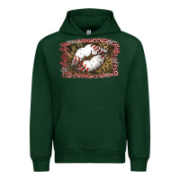 Forest Green Baseball Lips Urban Hoodie - Jasminsmagicworld