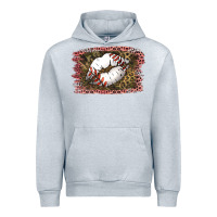 Heather Grey Baseball Lips Urban Hoodie - Jasminsmagicworld