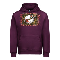 Mauve Wine Baseball Lips Urban Hoodie - Jasminsmagicworld