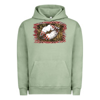 Pigment Oil Green Baseball Lips Urban Hoodie - Jasminsmagicworld