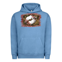 Pigment Pebble Blue Baseball Lips Urban Hoodie - Jasminsmagicworld