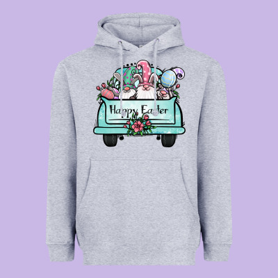 Easter Gnomes Truck Heavyweight Hoodie Designed By Jasminsmagicworld
