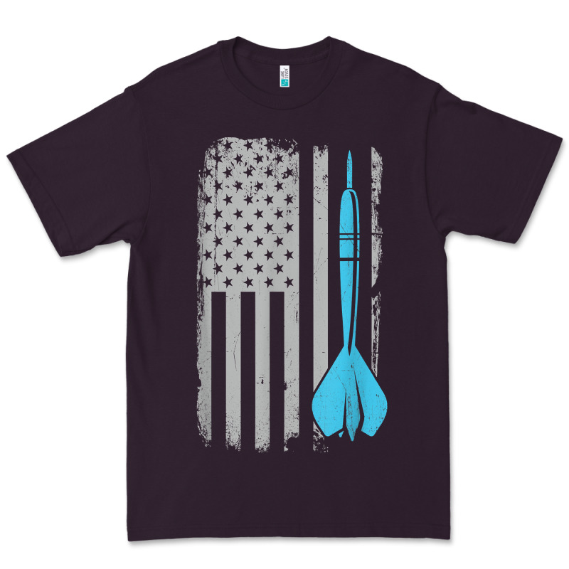 Throwing Darts   Vintage Usa American Flag For Dart Players T Shirt Premium Tee by linhVisuals | Teevron