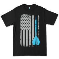 Black throwing darts   vintage usa american flag for dart players t shirt Premium Tee - linhVisuals