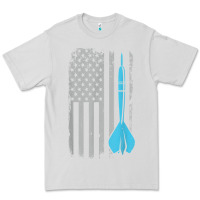 Dove Grey throwing darts   vintage usa american flag for dart players t shirt Premium Tee - linhVisuals