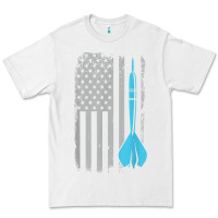 White throwing darts   vintage usa american flag for dart players t shirt Premium Tee - linhVisuals