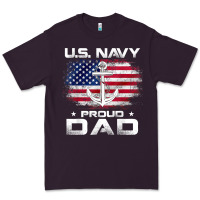 Plum u.s navy proud dad with american flag gift veteran day t shirt Premium Tee - linhVisuals
