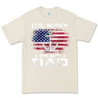 Bone u.s navy proud dad with american flag gift veteran day t shirt Premium Tee - linhVisuals