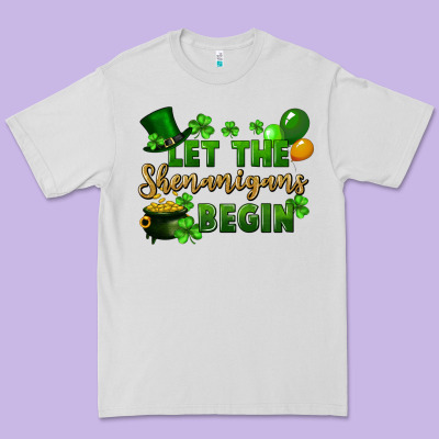 Let The Shenanigans Begin St. Patricks Day Premium Tee Designed By Fadigitalartstudio