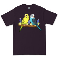 Plum cute budgies Premium Tee - linhVisuals