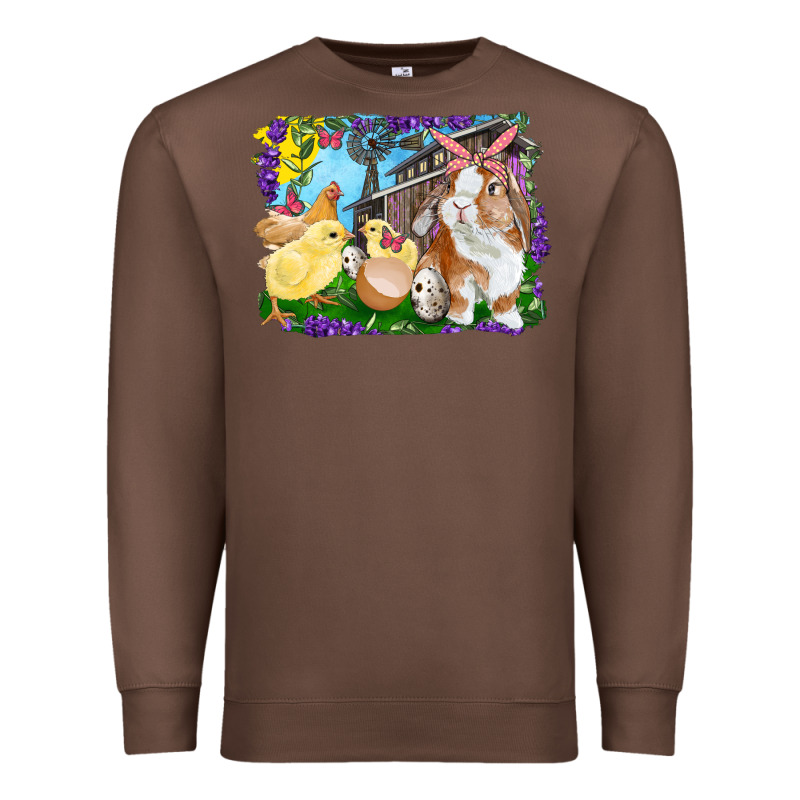 Easter Farm Chicks And Bunny Premium Sweatshirt by RanaPortraitStore | Teevron