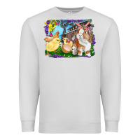 Dove Grey easter farm chicks and bunny Premium Sweatshirt - RanaPortraitStore