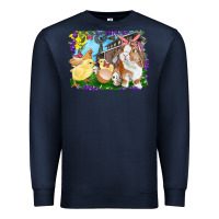 Navy easter farm chicks and bunny Premium Sweatshirt - RanaPortraitStore