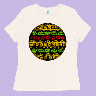 African Masks Round Earrings Ladies Tee Designed By Bundleandbundleshop