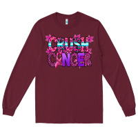 Burgundy crush cancer Long Sleeve Tee - SublimationCraftShop