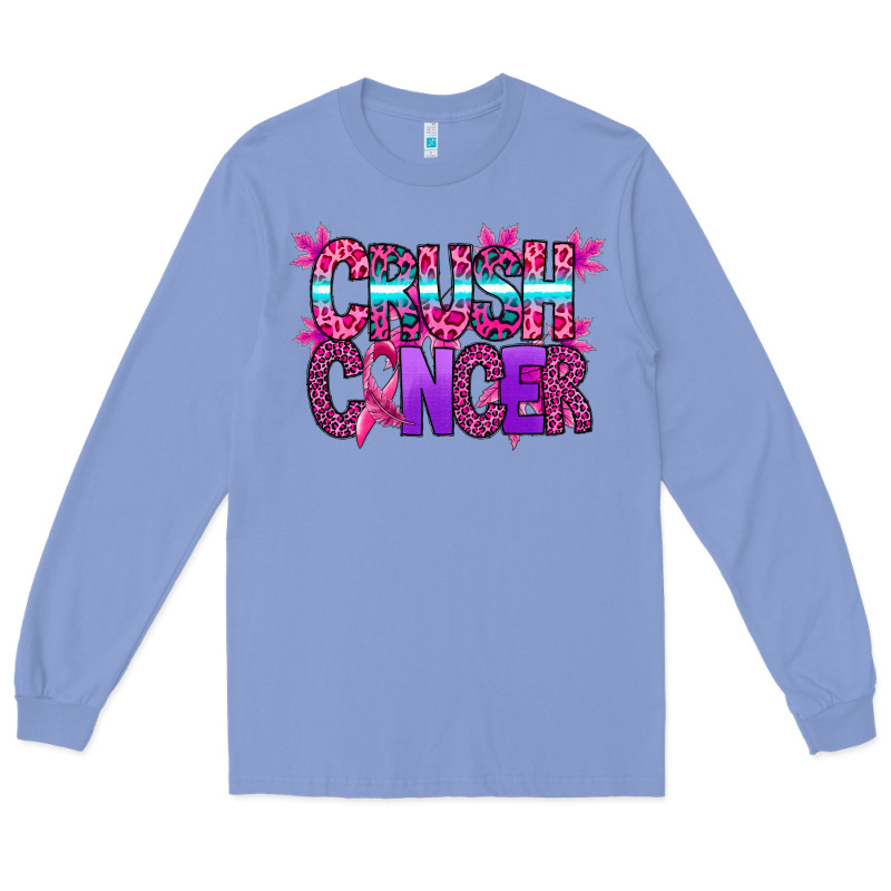 Crush Cancer Long Sleeve Tee by SublimationCraftShop | Teevron