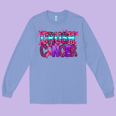 Crush Cancer Long Sleeve Tee Designed By Sublimationcraftshop