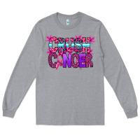 Heather Grey crush cancer Long Sleeve Tee - SublimationCraftShop