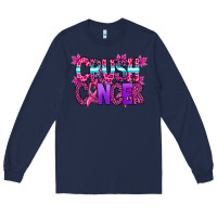Navy crush cancer Long Sleeve Tee - SublimationCraftShop