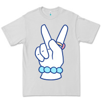 Dove Grey girl peace sign Premium Tee - linhVisuals