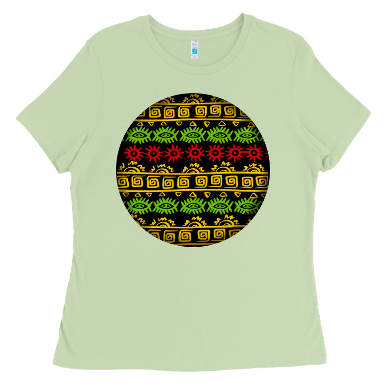 African Masks Round Earrings Ladies Tee by BundleAndBundleShop | Teevron