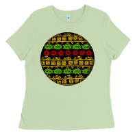 Matcha african masks round earrings Ladies Tee - BundleAndBundleShop