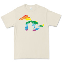 Bone all michigan great lakes rainbow colors Premium Tee - linhVisuals