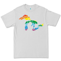 Dove Grey all michigan great lakes rainbow colors Premium Tee - linhVisuals