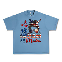 Pebble Blue All American Mama Urban Heavy Tee - LillyAllenDesigns