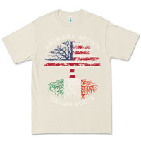 Bone american grown italian roots usa italy flag tree Premium Tee - linhVisuals