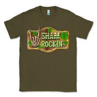 Army Green Shamrockin' St. Patrick's Day Classic Tee - OliviaCreatesArt