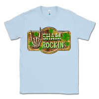 Dusty Blue Shamrockin' St. Patrick's Day Classic Tee - OliviaCreatesArt