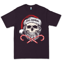 Plum bah humbug skull santa hat christmas funny quote Premium Tee - linhVisuals