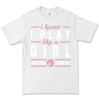 White basketball gifts for girls i know i play like a girl try to keep up in Premium Tee - linhVisuals