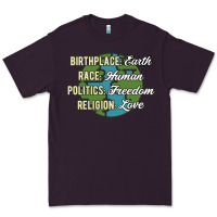 Plum birthplace earth race human politics freedom religion love equality al Premium Tee - linhVisuals