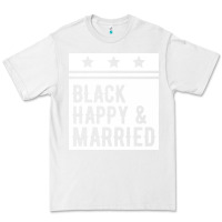 White black happy & married funny wedding gifts Premium Tee - linhVisuals