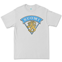 Dove Grey faded style suomi finland lion design Premium Tee - linhVisuals