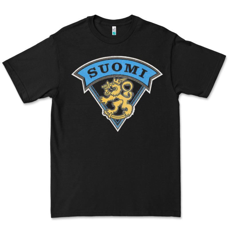 Faded Style Suomi Finland Lion Design Premium Tee by linhVisuals | Teevron