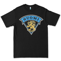 Black faded style suomi finland lion design Premium Tee - linhVisuals