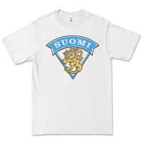 White faded style suomi finland lion design Premium Tee - linhVisuals