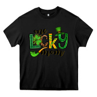 Black One lucky mom St. Patrick's Heavy Core Tee - OliviaCreatesArt
