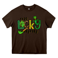 Chocolate Brown One lucky mom St. Patrick's Heavy Core Tee - OliviaCreatesArt