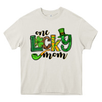 Cream One lucky mom St. Patrick's Heavy Core Tee - OliviaCreatesArt