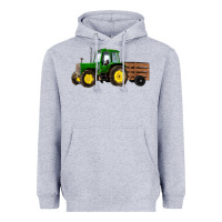 Heather Grey farm tractor Heavyweight Hoodie - RanaPortraitStore