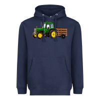 Navy farm tractor Heavyweight Hoodie - RanaPortraitStore