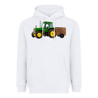 White farm tractor Heavyweight Hoodie - RanaPortraitStore