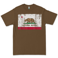 Cacao california flag womens mens heavy distressed vintage gift t shirt Premium Tee - linhVisuals