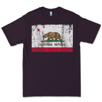 Plum california flag womens mens heavy distressed vintage gift t shirt Premium Tee - linhVisuals