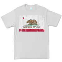 Dove Grey california flag womens mens heavy distressed vintage gift t shirt Premium Tee - linhVisuals